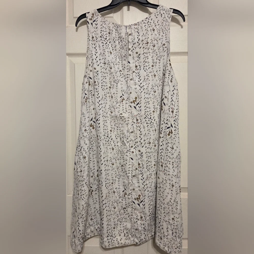 Rachel Zoe 100% Linen Floral  A Line Sleeveless Dress. Size XL - Picture 4 of 11